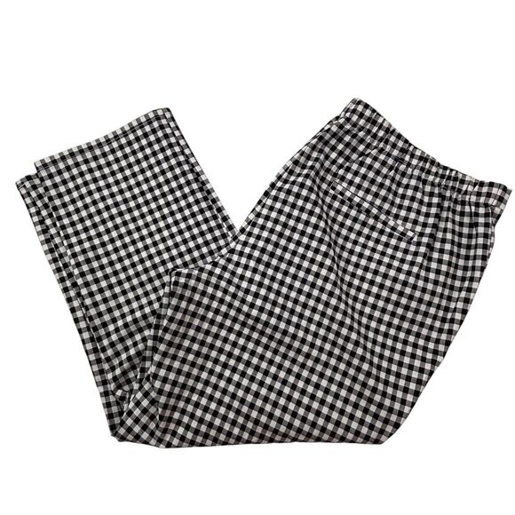Isaac Mizrahi Live Womens Plus 24W Gingham Stretch Elastic Waist Pull-On Pants - Picture 5 of 16